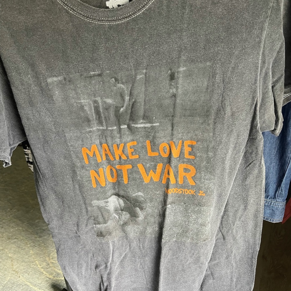 Woodstock Vintage-Inspired Gray T-Shirt with Orange Print